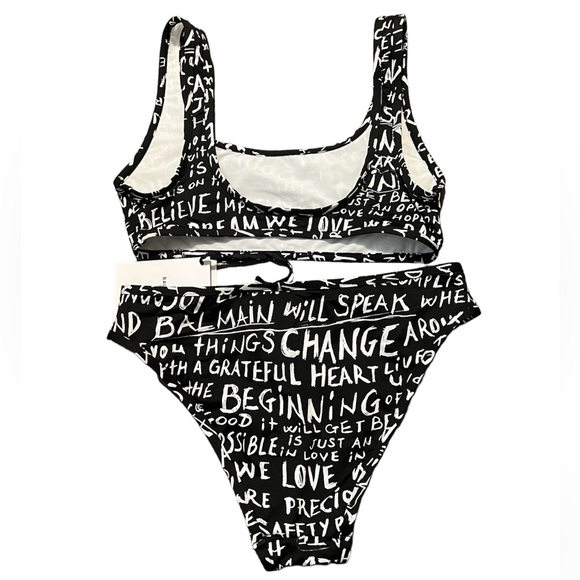 BALMAIN***Black/White Bikini Set***F36 US 4***$589 - Picture 4 of 5